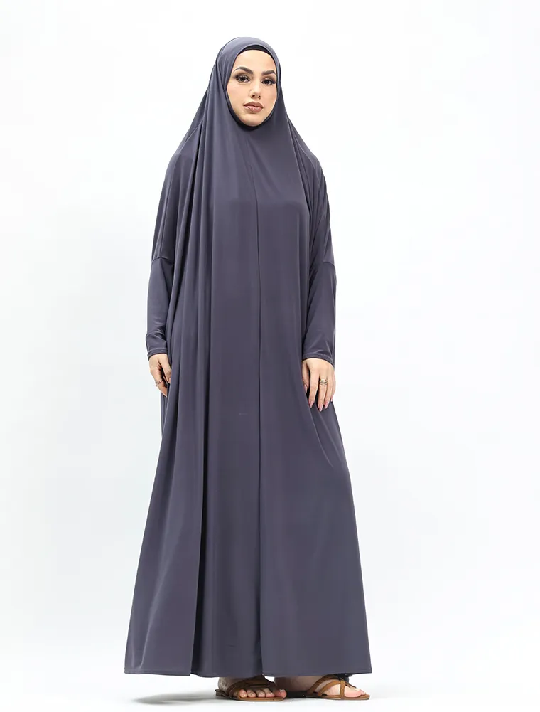 Grey Jersey Jilbab